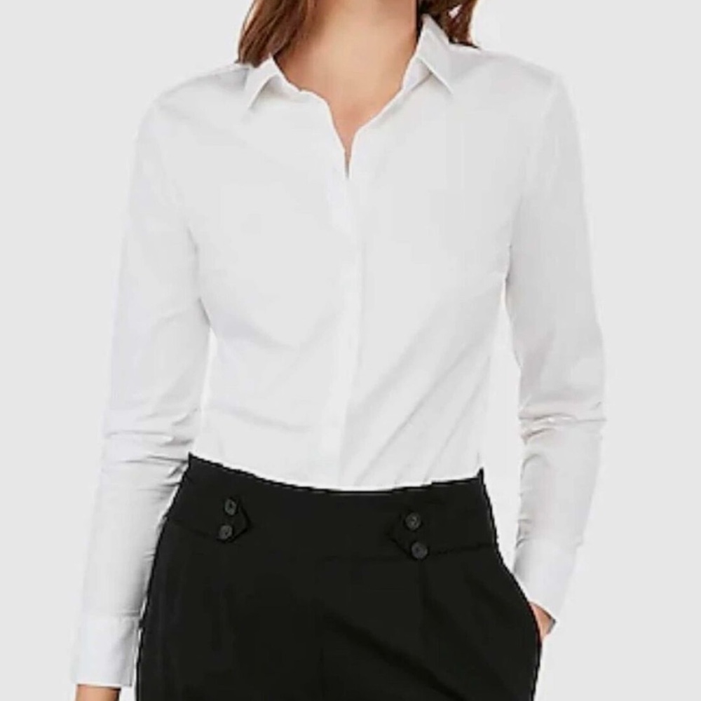 Express White Button Down Shirt